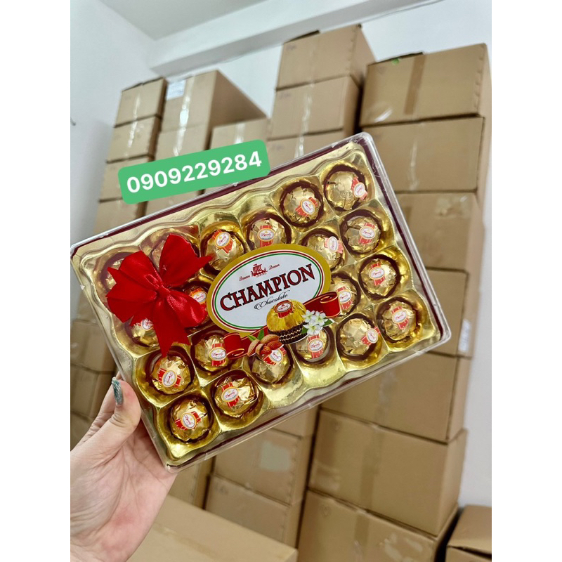 HỘP SOCOLA VIÊN CHAMPION 300gr- Gói quà siêu đẹp