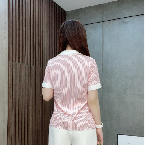 Áo Kẻ Hồng Túi Ngang Liin clothing - SMC166PRI-23