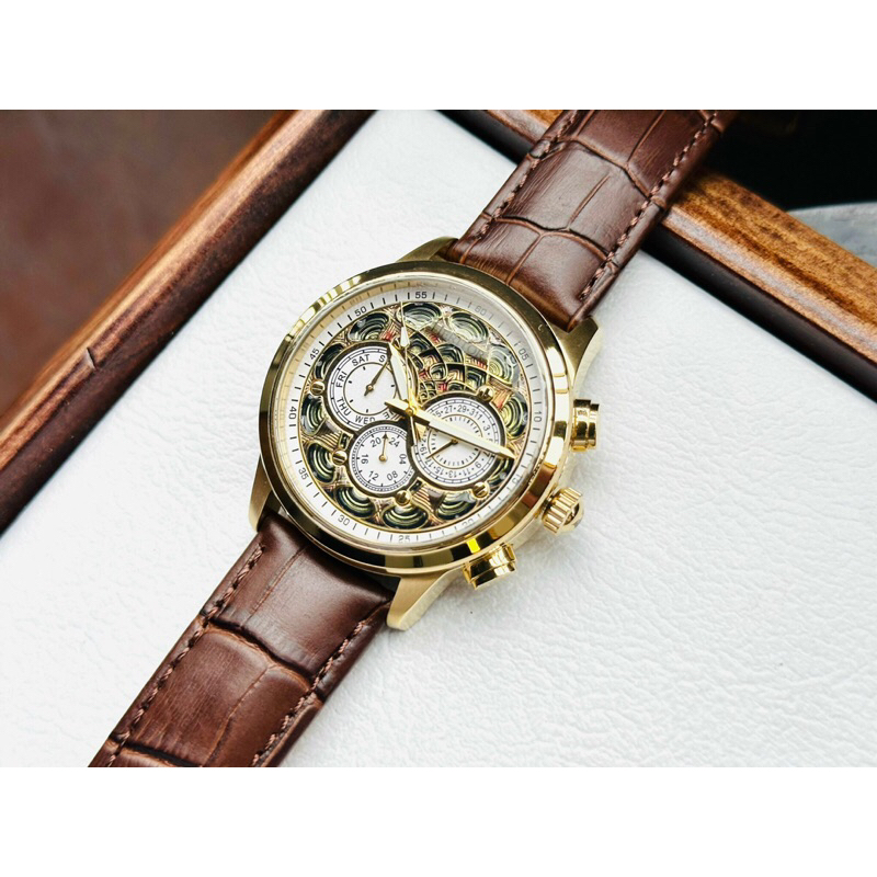 Đồng hồ nam dây da Heritor Automatic HERHS2703