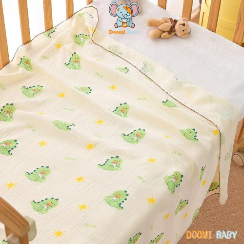 Khăn Tắm Cao Cấp 90*100cm Cho Bé Chất Xô Muslin Hàn 2 Lớp Chính Hãng Doomi Baby - HT630