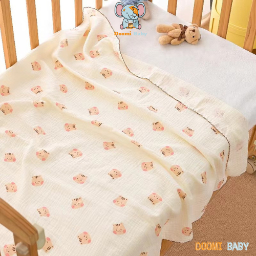 Khăn Tắm Cao Cấp 90*100cm Cho Bé Chất Xô Muslin Hàn 2 Lớp Chính Hãng Doomi Baby - HT630