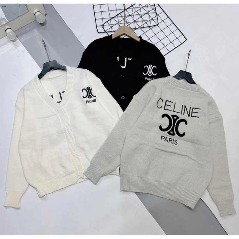Áo khoác CARDIGAN C.e.l.i.n.e nỉ bông siêu hot cho các nàng thơ diện phố 2023