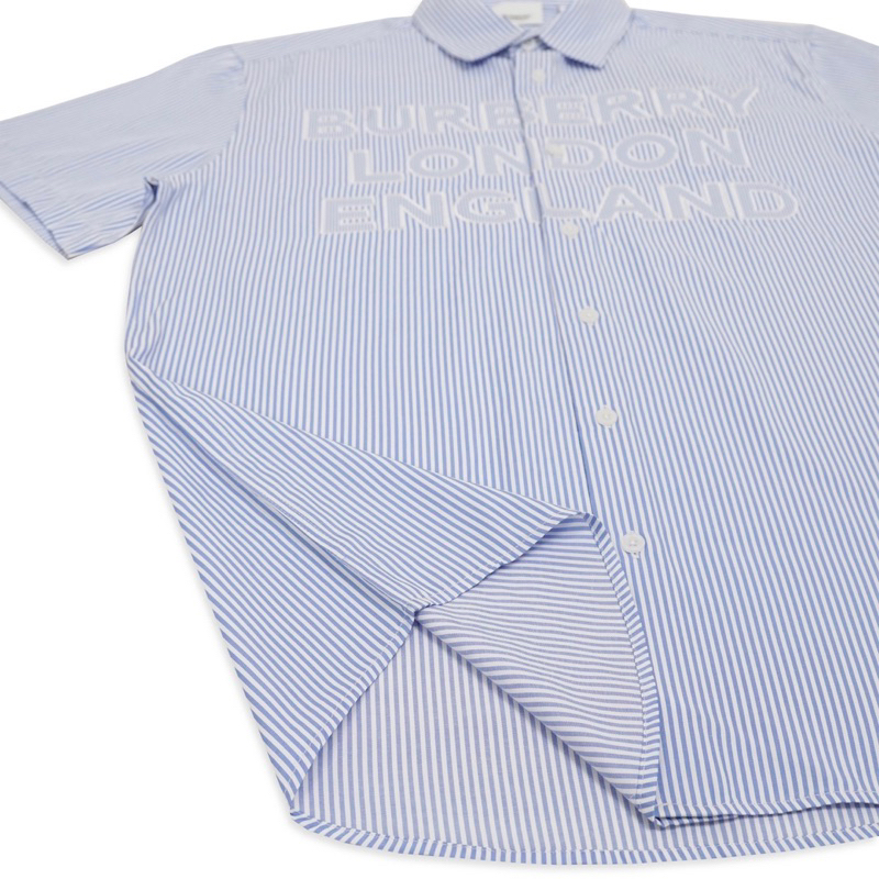 Sơ Mi Bur.ber.ry Logo Thêu Nổi Basic 💙FREESHIP💙Hàng Siêu Cấp - Đồ Đôi Nam Nữ Unisex
