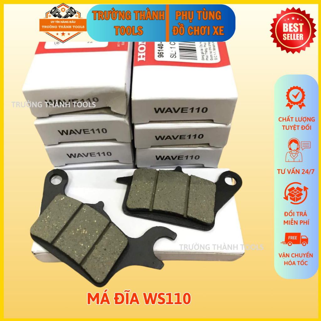 Má đĩa Ws110, Má Phanh Đĩa Nissin xe máy Honda WS110 cao cấp - TRƯỜNG THÀNH TOOLS
