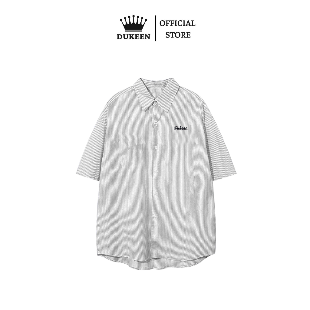 Áo Sơ Mi Kẻ Sọc Ngắn Tay Dukeen Local Brand Unisex Oxford Shirt SM033