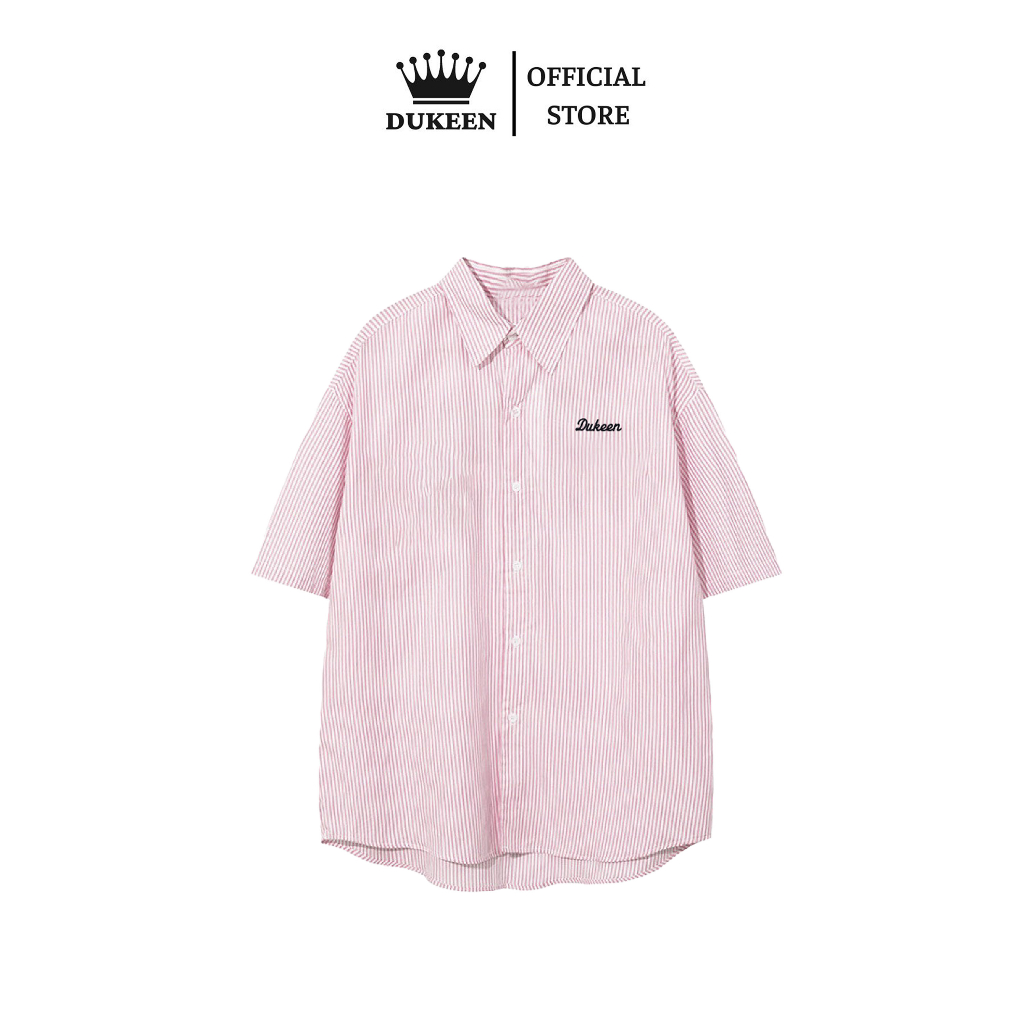 Áo Sơ Mi Kẻ Sọc Ngắn Tay Dukeen Local Brand Unisex Oxford Shirt SM033