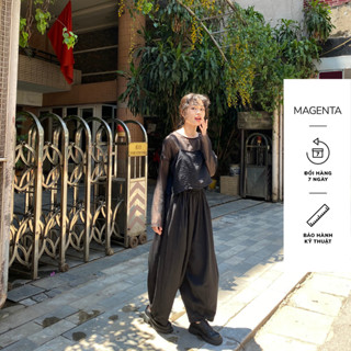  Áo sheer xuyên thấu Magenta Erin chất liệu tơ dệt nhẹ thoáng phù hợp thời tiết hè thu 