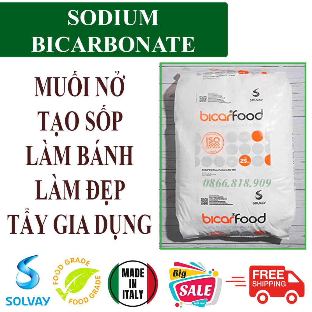 Combo acid citric và baking soda phụ gia thực phẩm mỗi loại 1 kg