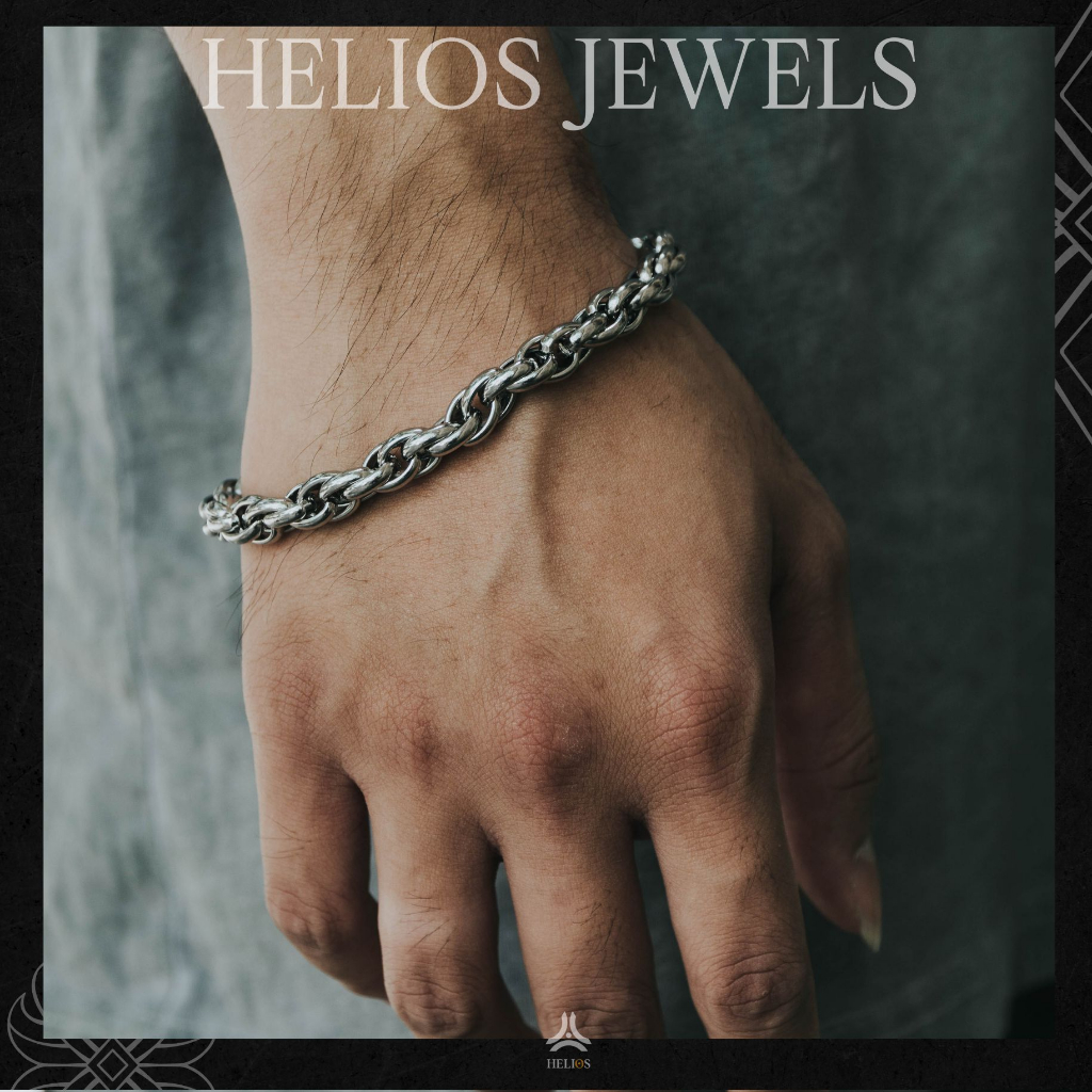 Vòng tay kim loại nam, nữ Helios Cuban Chain