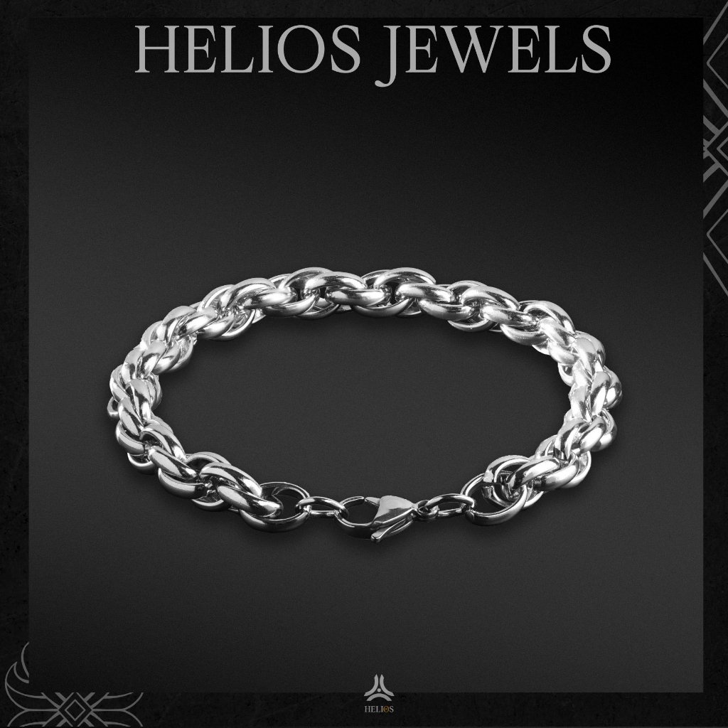 Vòng tay kim loại nam, nữ Helios Cuban Chain