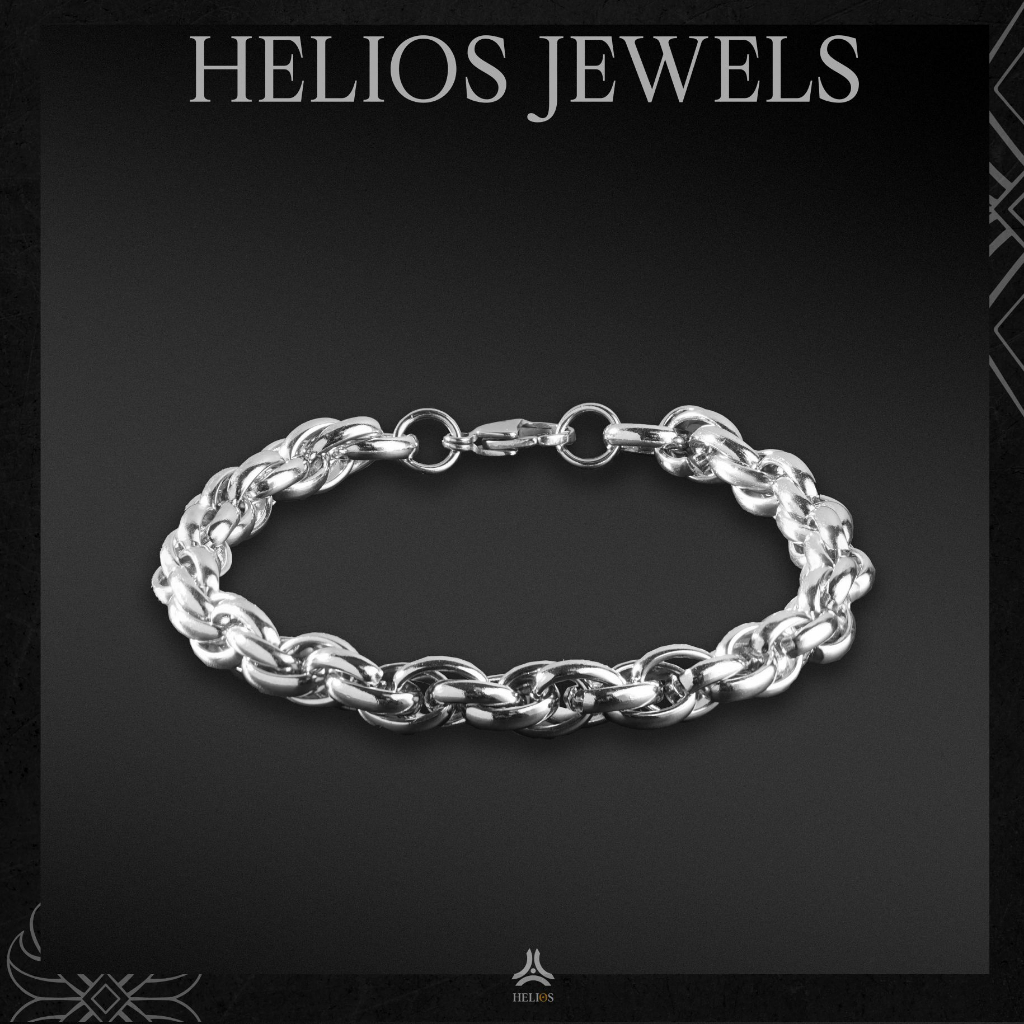 Vòng tay kim loại nam, nữ Helios Cuban Chain