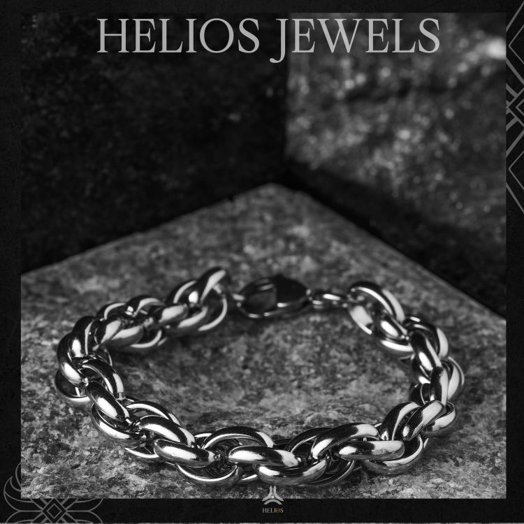 Vòng tay kim loại nam, nữ Helios Cuban Chain