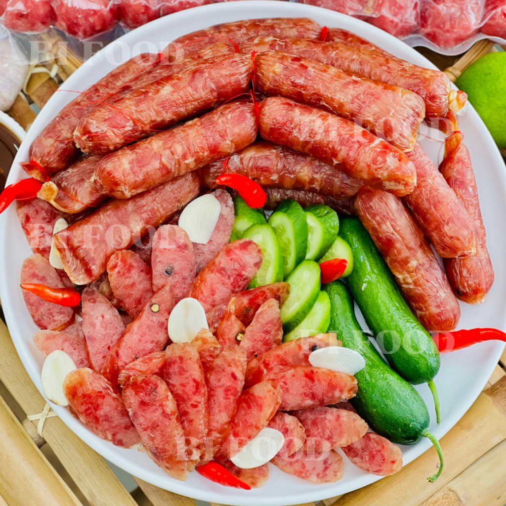 Lạp xưởng khô 1kg BI FOOD lạp xương mai quế lộ đặc sản Cai Lậy siêu ngon