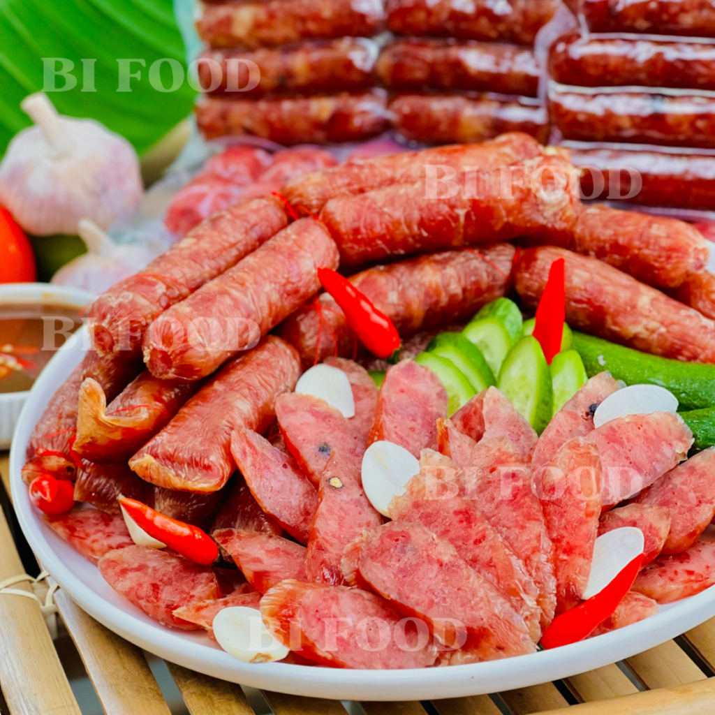 Lạp xưởng khô 1kg BI FOOD lạp xương mai quế lộ đặc sản Cai Lậy siêu ngon