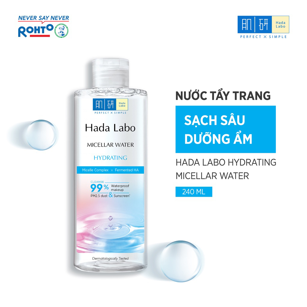 Nước Tẩy Trang Sạch Sâu Hada Labo Micellar Water Whitening 240ml - 200ml
