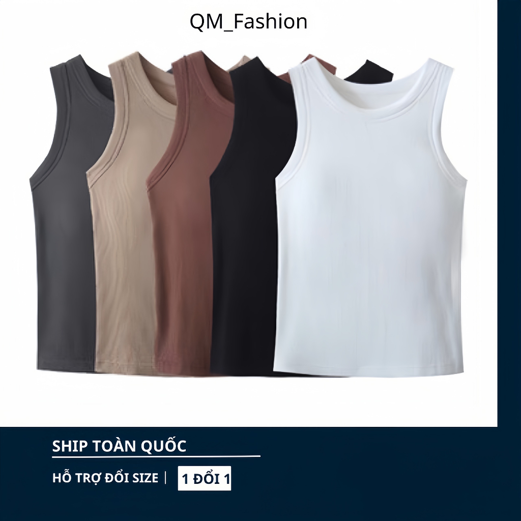 Áo ba lỗ nữ croptop sát nách, áo 2 dây kiểu ôm body tank top chất cotton co giãn bốn chiều mặt vải đanh mịn, phối kiểu..