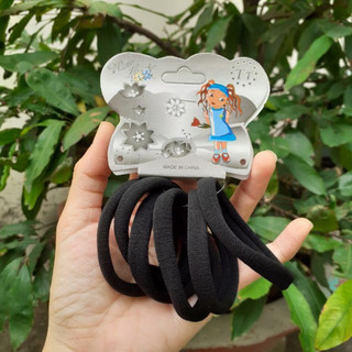 Set 06 cột tóc len màu đen loại tốt DTonline
