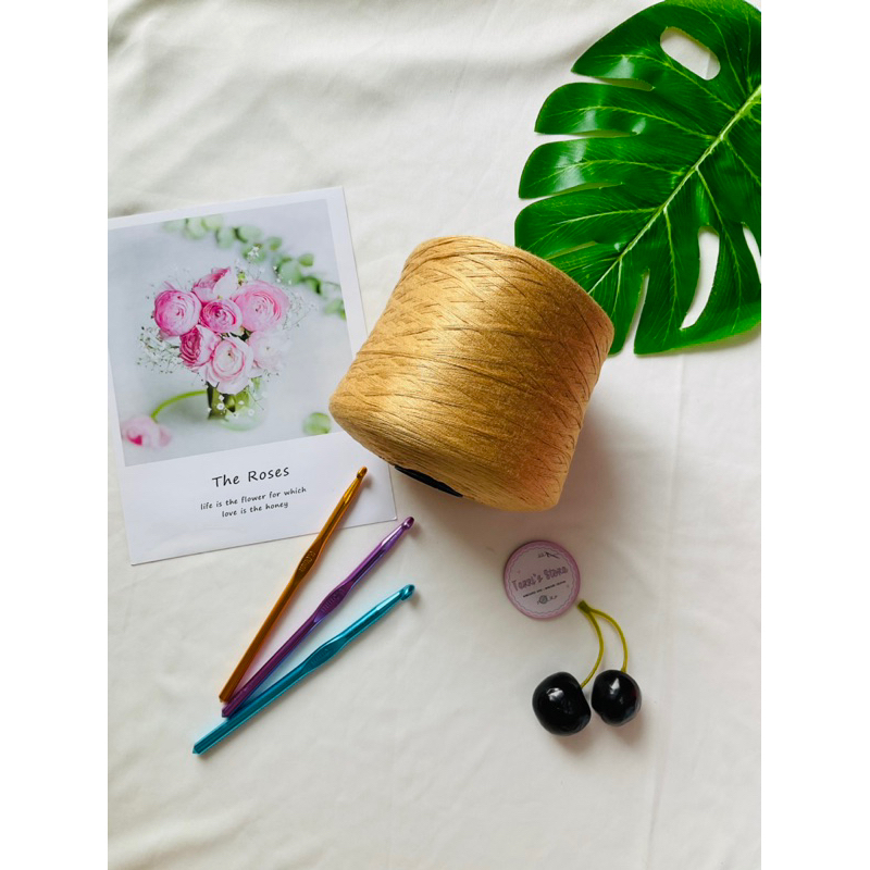 Yarn - Sợi Lụa 100% Silk | Sợi chập - Cỡ sợi 0.6mm ~ 0,8mm | Sợi bóng, mền, đẹp - Đan móc áo, váy, áo dài | Terri Store