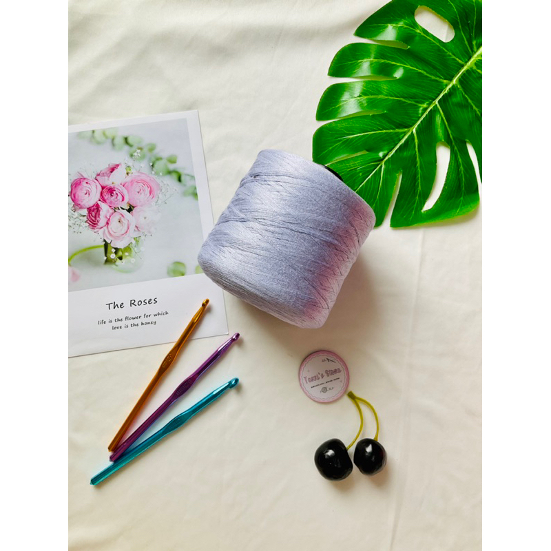 Yarn - Sợi Lụa 100% Silk | Sợi chập - Cỡ sợi 0.6mm ~ 0,8mm | Sợi bóng, mền, đẹp - Đan móc áo, váy, áo dài | Terri Store