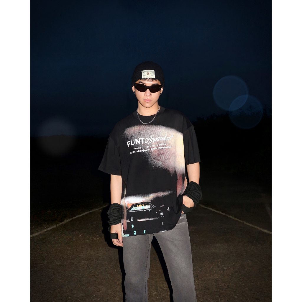 Áo Thun Tay Lỡ Unisex FUNT MIDNIGHT LIGHT TEE