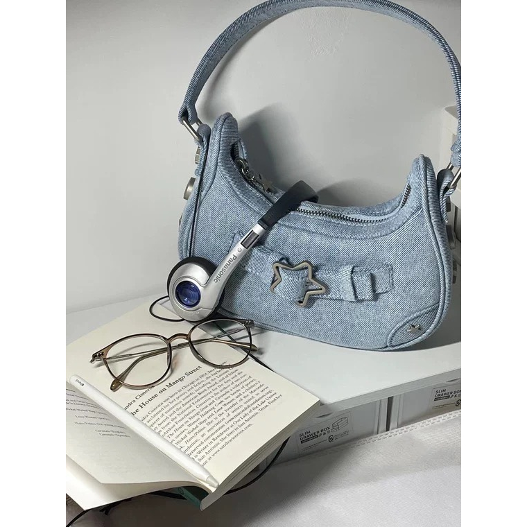 TÚI XÁCH KẸP NÁCH DENIM JEANS NỮ