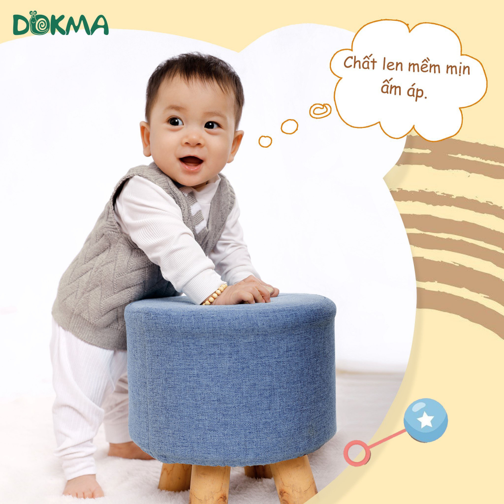 Dokma -  Áo gile len cổ tròn Dokma cho bé trai, bé gái