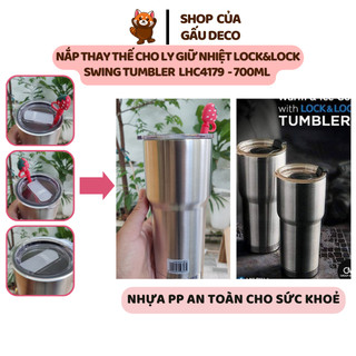Nắp Thay Thế Ly Giữ Nhiệt LocknLock Swing Tumbler 700ml LHC4137 - Túi Đựng Ly Vải Dày Chống Sốc, Nắp Trượt Chống Bụi