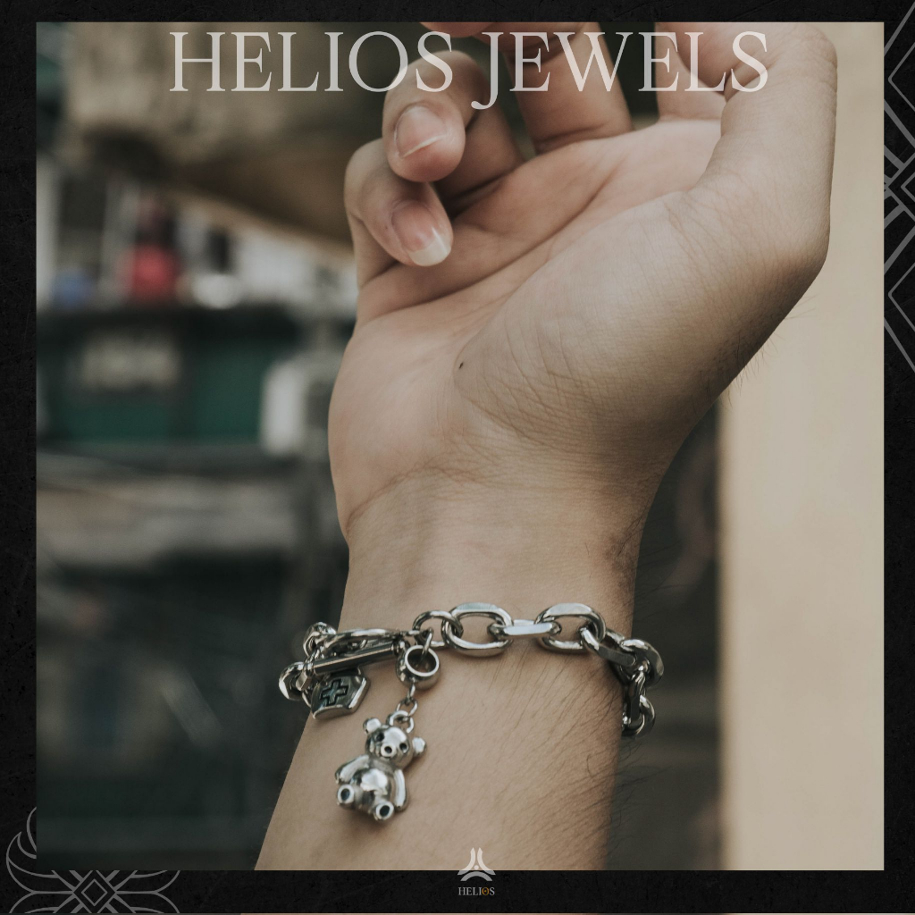 Vòng tay kim loại Helios Teddy Bear VTKL0071