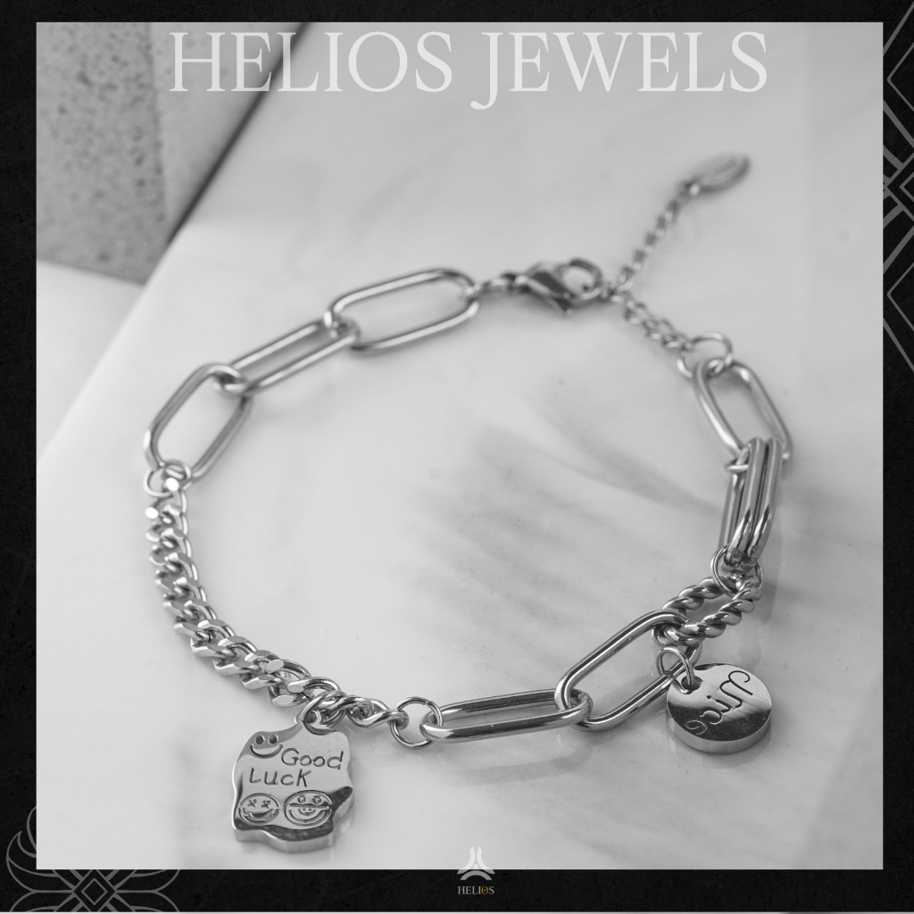 Vòng tay kim loại Helios Good Luck