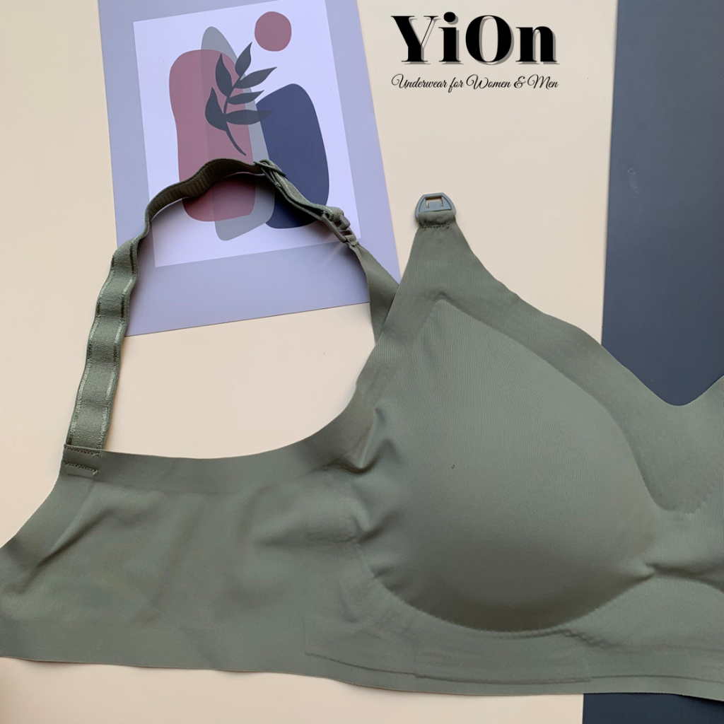 Áo Lót Bầu Và Cho Con Bú Vải Su Đúc Siêu Mềm Mát Dáng Đẹp Chống Chảy Sệ AB04 YiOn Underwear