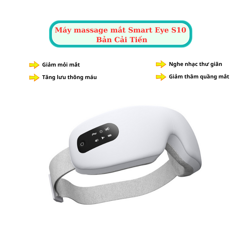 Máy Massage Mắt Bản Nâng Cấp 4 Chế Độ Massage Tích Hợp Chế Độ Rung Kết Nối Bluetooth Làm Giảm Mỏi Mắt và Lưu Thông Máu