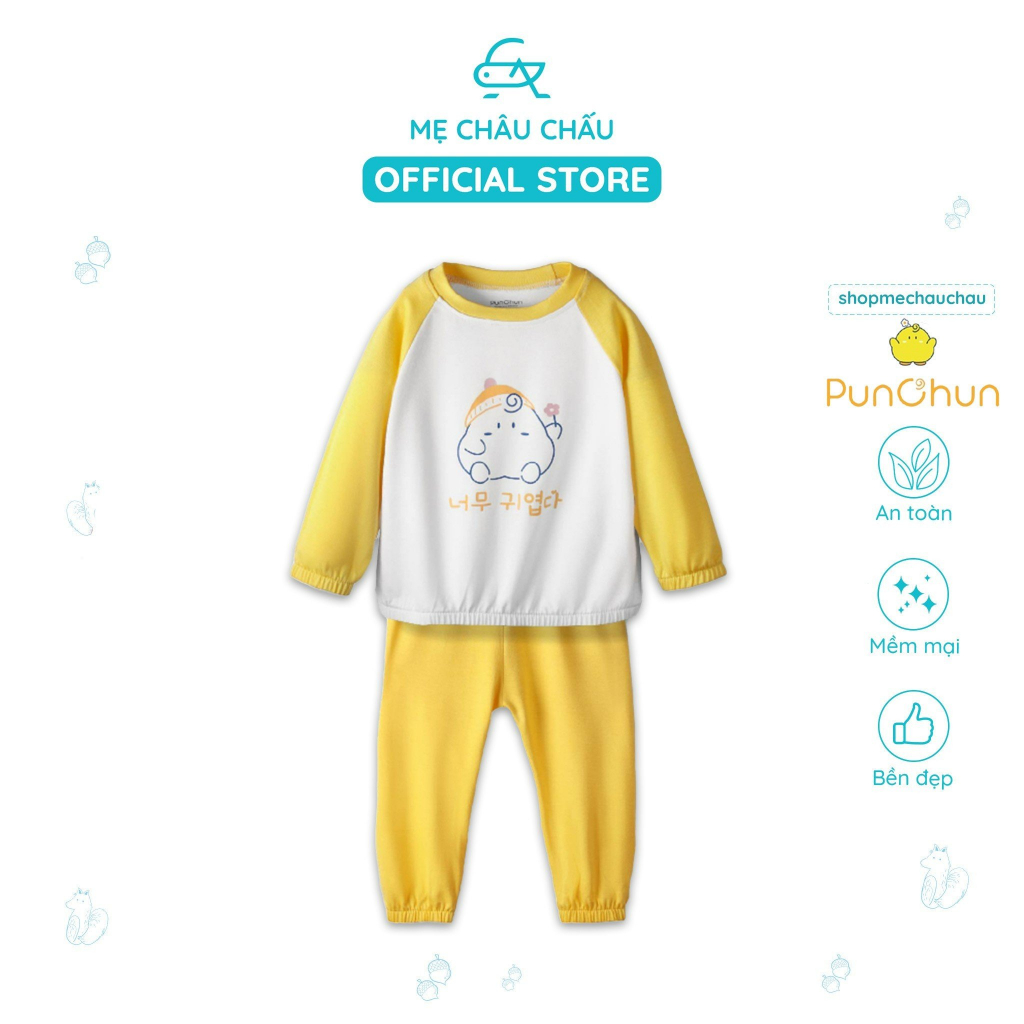 Bộ Quần Áo Dài Tay Raglan Bo Chun Punchun Buddies Cho Bé