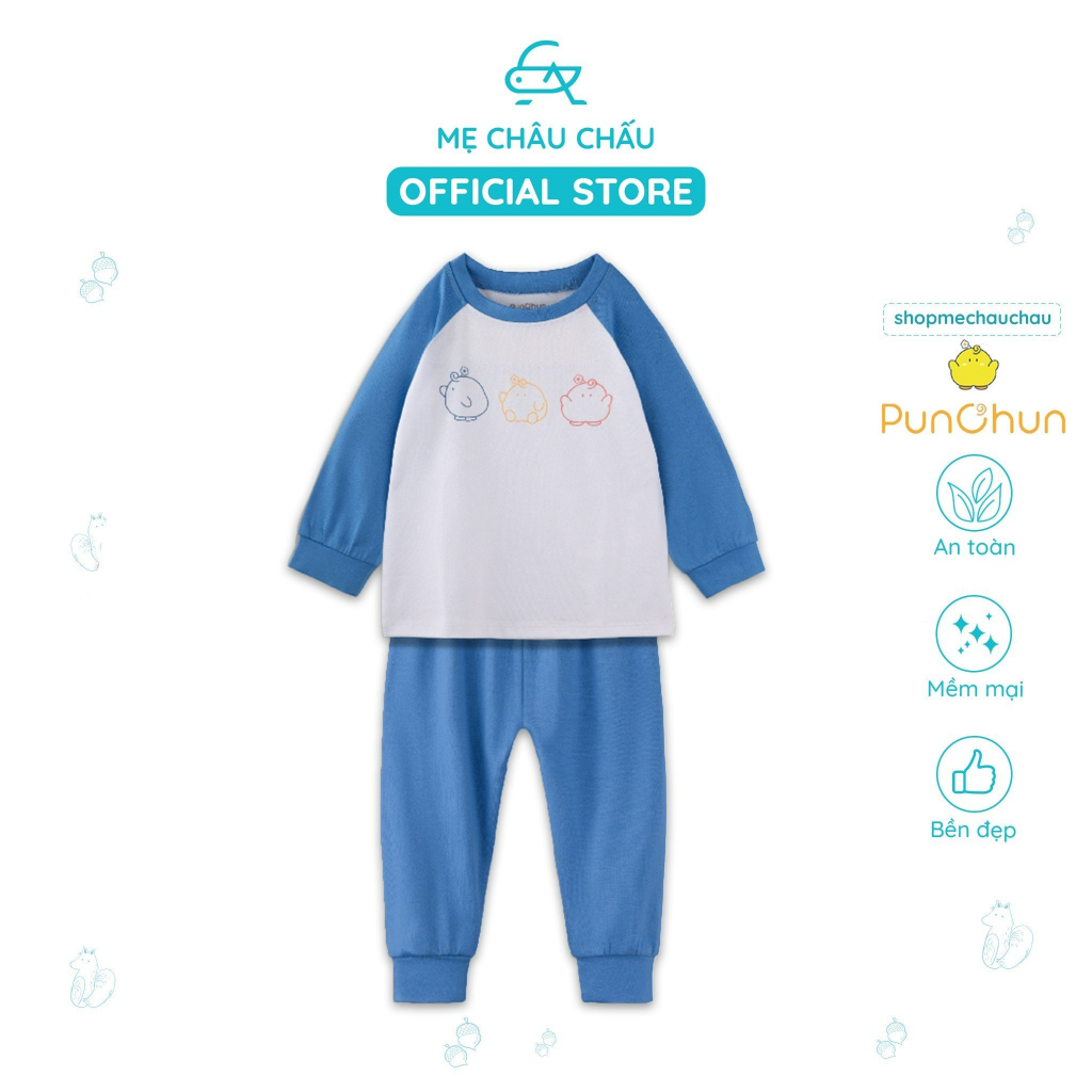 Bộ Quần Áo Dài Tay Raglan Punchun Buddies Cho Bé