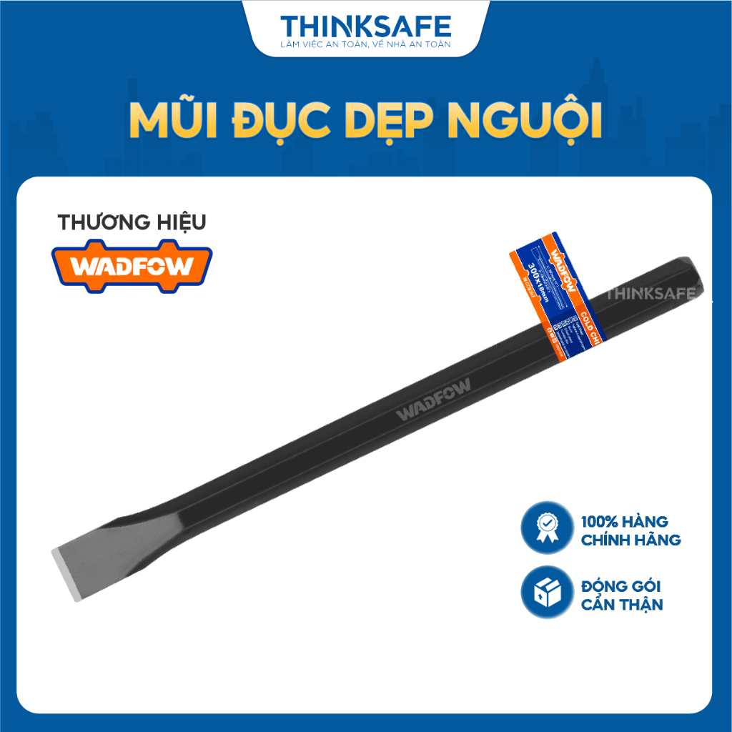 Mũi đục nhọn nguội Wadfow WCC0301 WCC0302 chất liệu thép carbon chống gỉ dụng cụ cầm tay Wadfow chính hãng - Thinksafe
