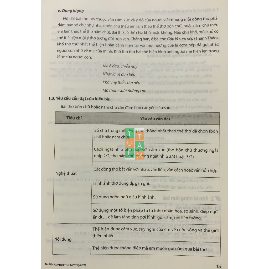 Sách - Rèn kĩ năng Viết theo định hướng phát triển năng lực Văn 7