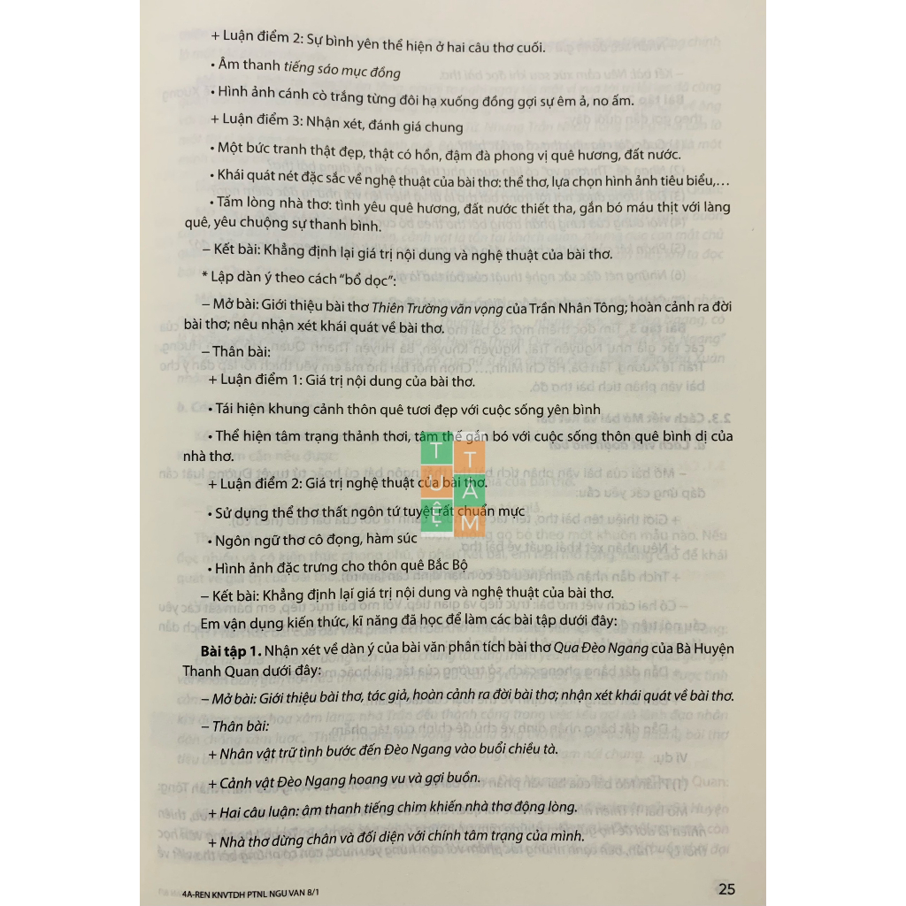 Sách - Rèn kĩ năng Viết theo định hướng phát triển năng lực Ngữ Văn 8