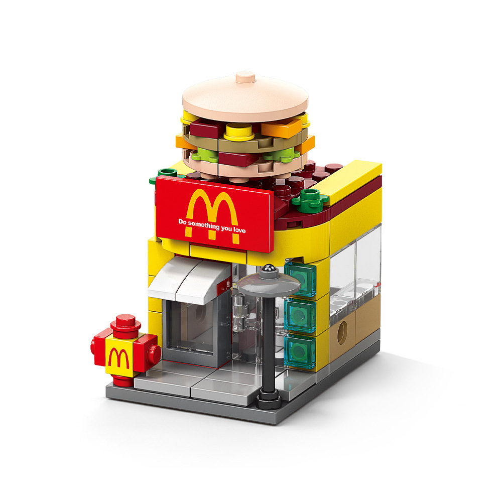 Đồ chơi lắp ráp mô hình nhà hơn 120 Chi Tiết có Hộp - Đồ chơi lắp ráp cửa hàng mini - Đồ chơi xếp hình mô hình đường phố