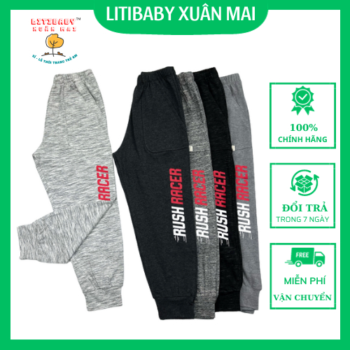 Quần Cotton 4 Chiều Size Đại QCTRTM2201 Thương Hiệu Litibaby Size 8-16, Dành Cho Bạn Từ 25kg Đến 46kg