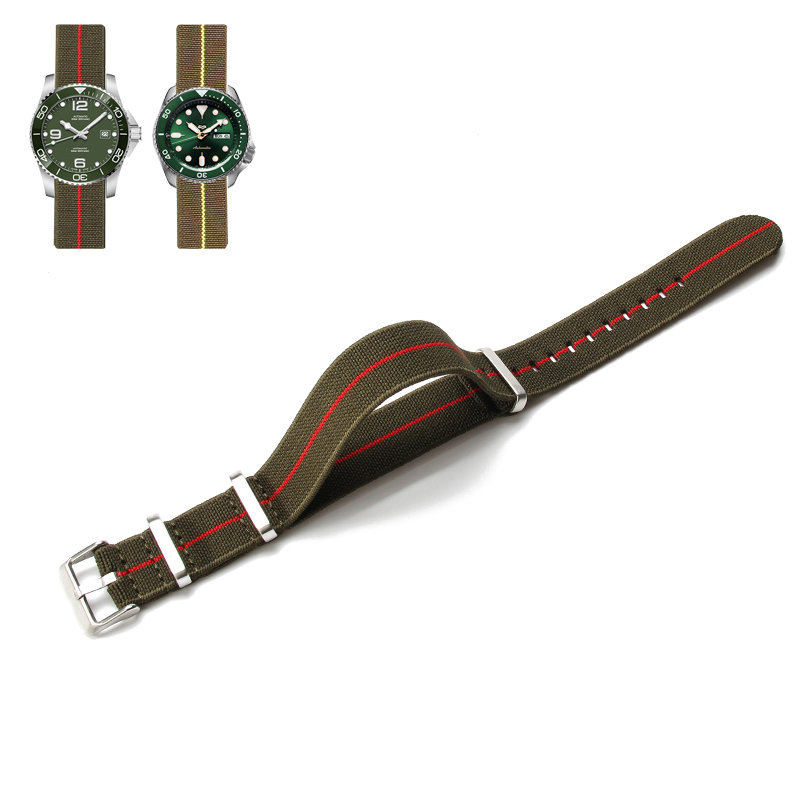 Dây đồng hồ vải dù size 18mm 20mm 22mm, dây đeo đồng hồ nato nam nữ, quai đeo dw vải dù co giãn.