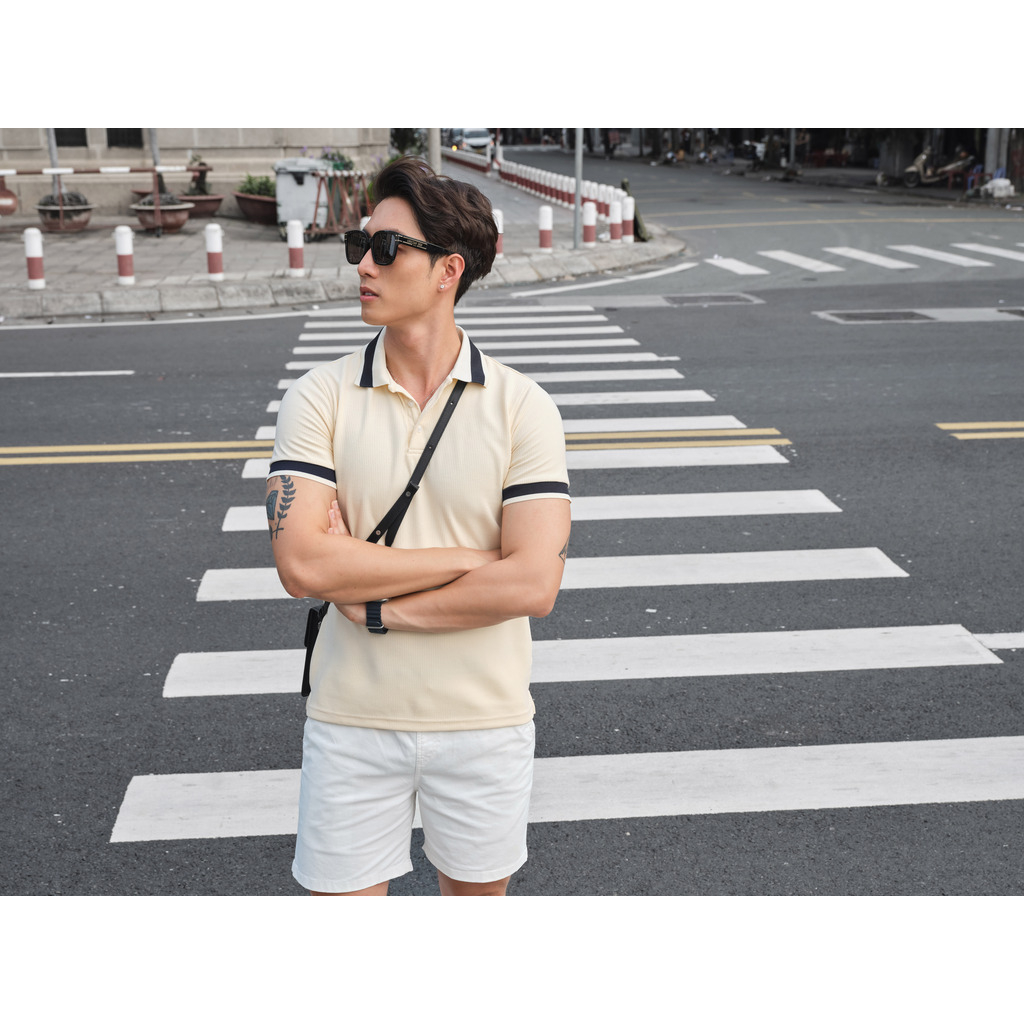 Áo thun Polo nam PERU vải Tổ ong WAFFLE cao cấp, trẻ trung, thanh lịch, chuẩn form - HUSSIO