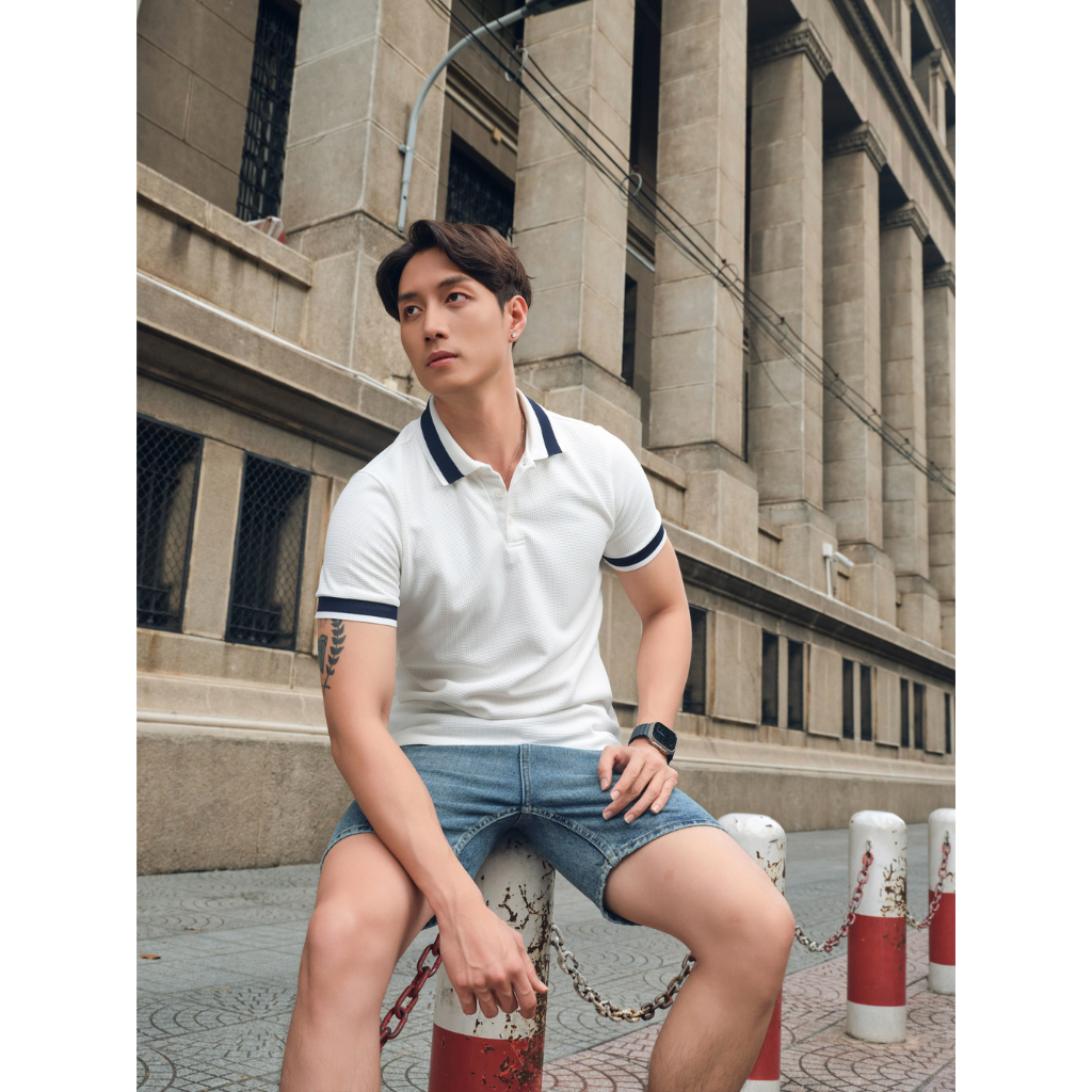 Áo thun Polo nam PERU vải Tổ ong WAFFLE cao cấp, trẻ trung, thanh lịch, chuẩn form - HUSSIO