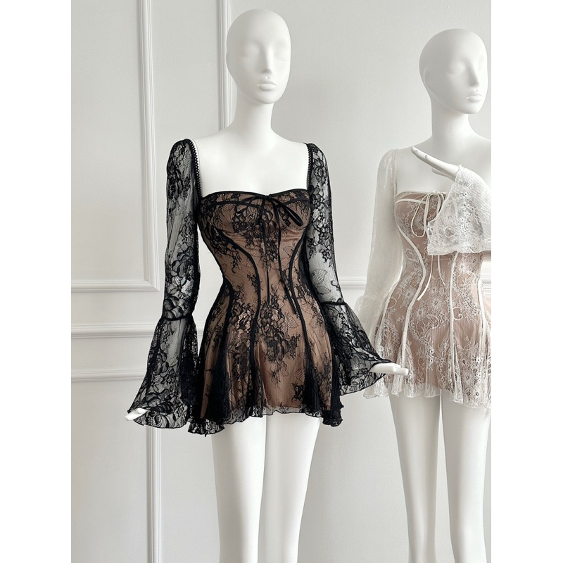 Đầm cúp ren doll tay loe