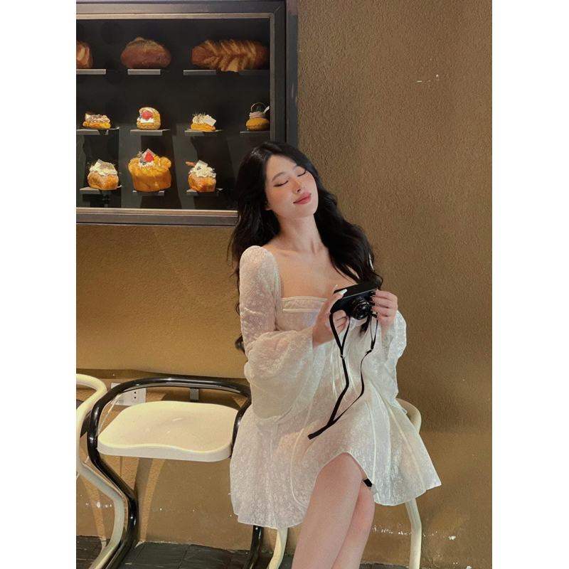 Đầm cúp ren doll tay loe