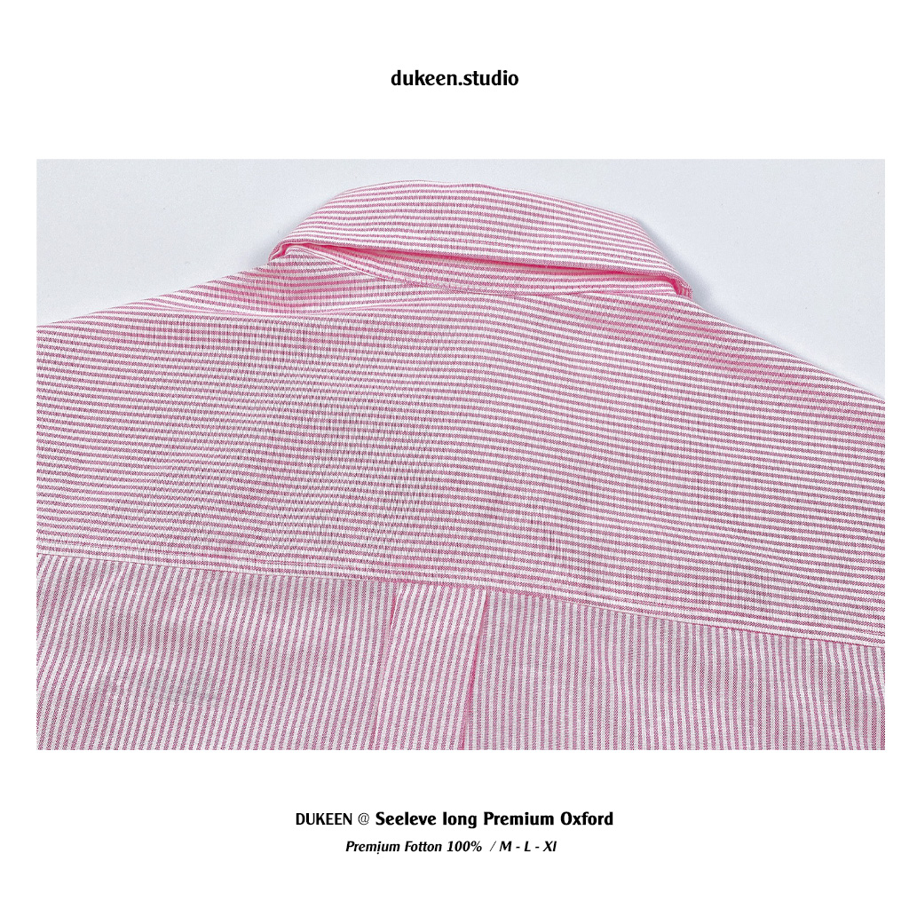 Áo Sơ Mi Kẻ Sọc Ngắn Tay Dukeen Local Brand Unisex Oxford Shirt SM033