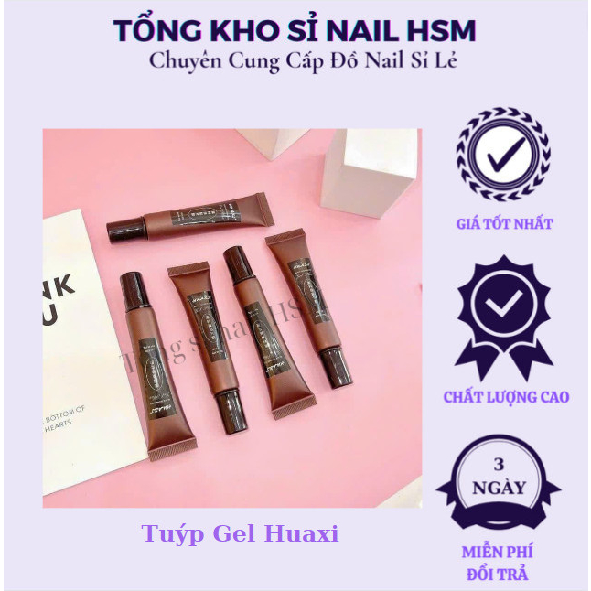 Gel Tuýp Huaxi Chính Hãng Dán Móng Up Đa Năng Tiện Lợi 20G - Tổng Sỉ Nail Hsm
