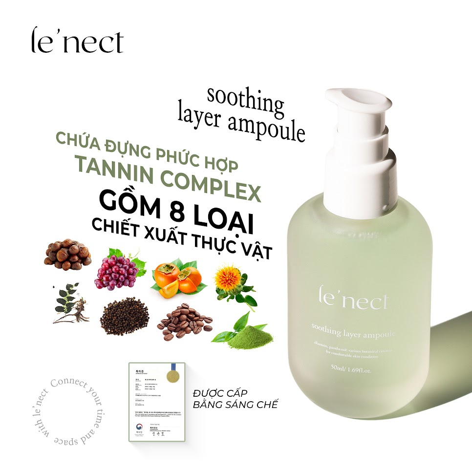 [Quà tặng]Combo 2 chai Be'Balance Le'nect Soothing Layer Ampoule 50ml và 2 chai Le'nect Remedy Layer Ampoule (50ml)