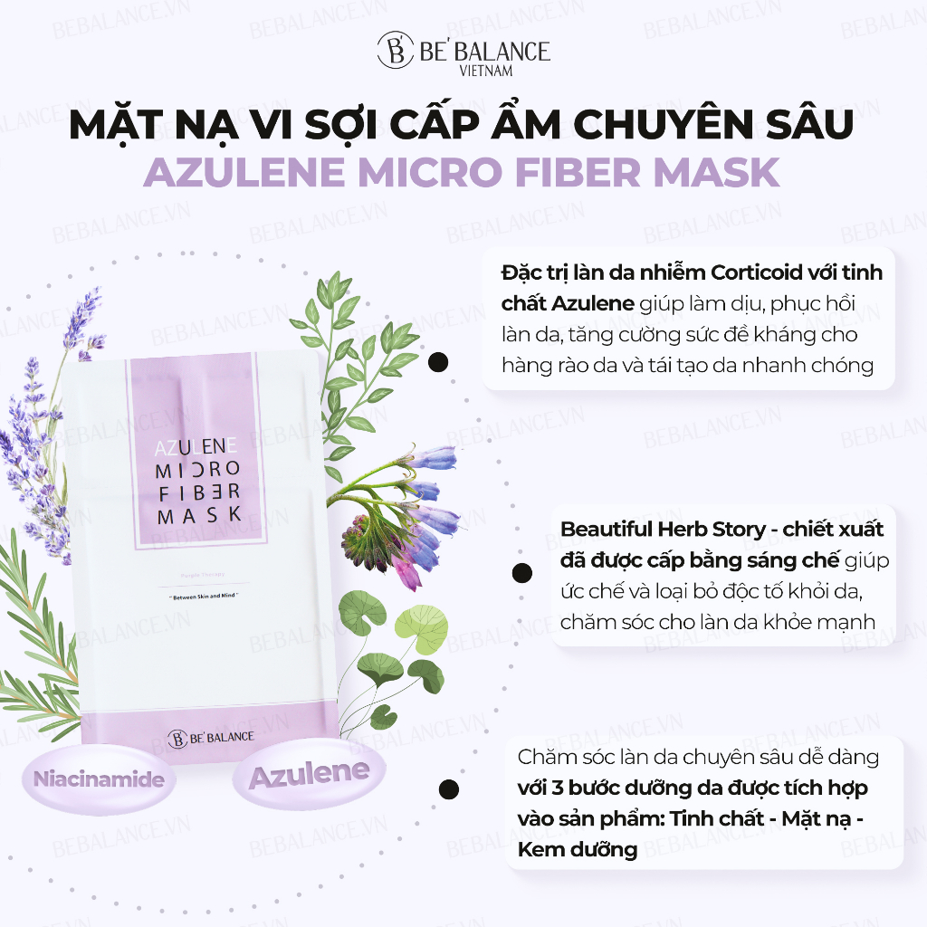 Mix 50 MIẾNG Mặt Nạ Vải Vi Sợi BEBALANCE MICRO FIBER MASK 3in1