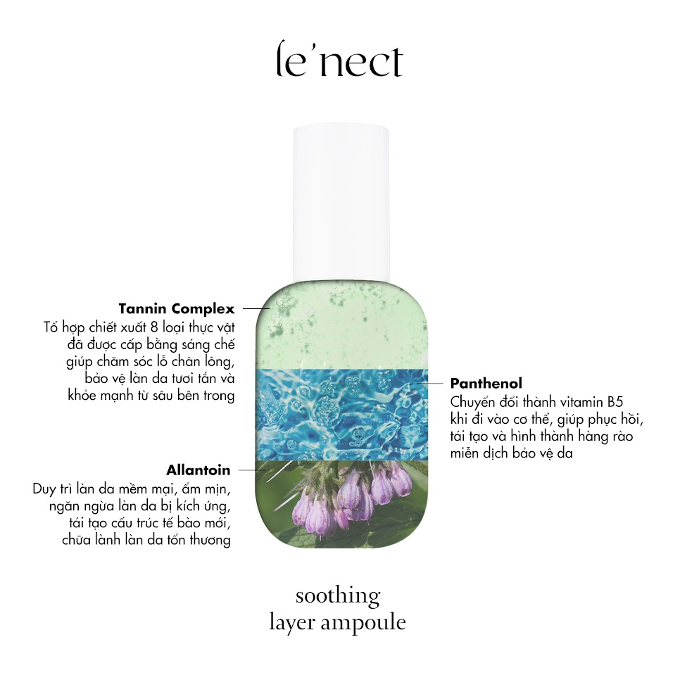 Bộ Đôi Siêu Tinh Chất Be'Balance LENECT SOOTHING & REMEDY LAYER AMPOULE Làm Dịu Khóa Ẩm và Căng Bóng Trắng Sáng Da 50ml