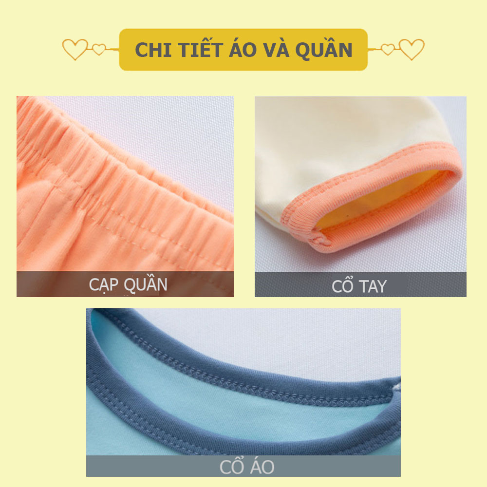 Bộ thu đông bé trai bé gái RICHKID Đồ bộ dài tay cho bé chất cotton nỉ cao cấp dày mịn Bộ ngủ thu đông trẻ em RKTD1