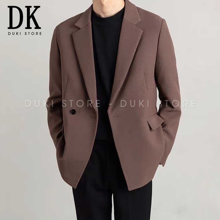Áo khoác blazer nam ,áo vest nam balzer nam màu nâu phong cách Hàn Quốc LZB0040 - DUKI STORE